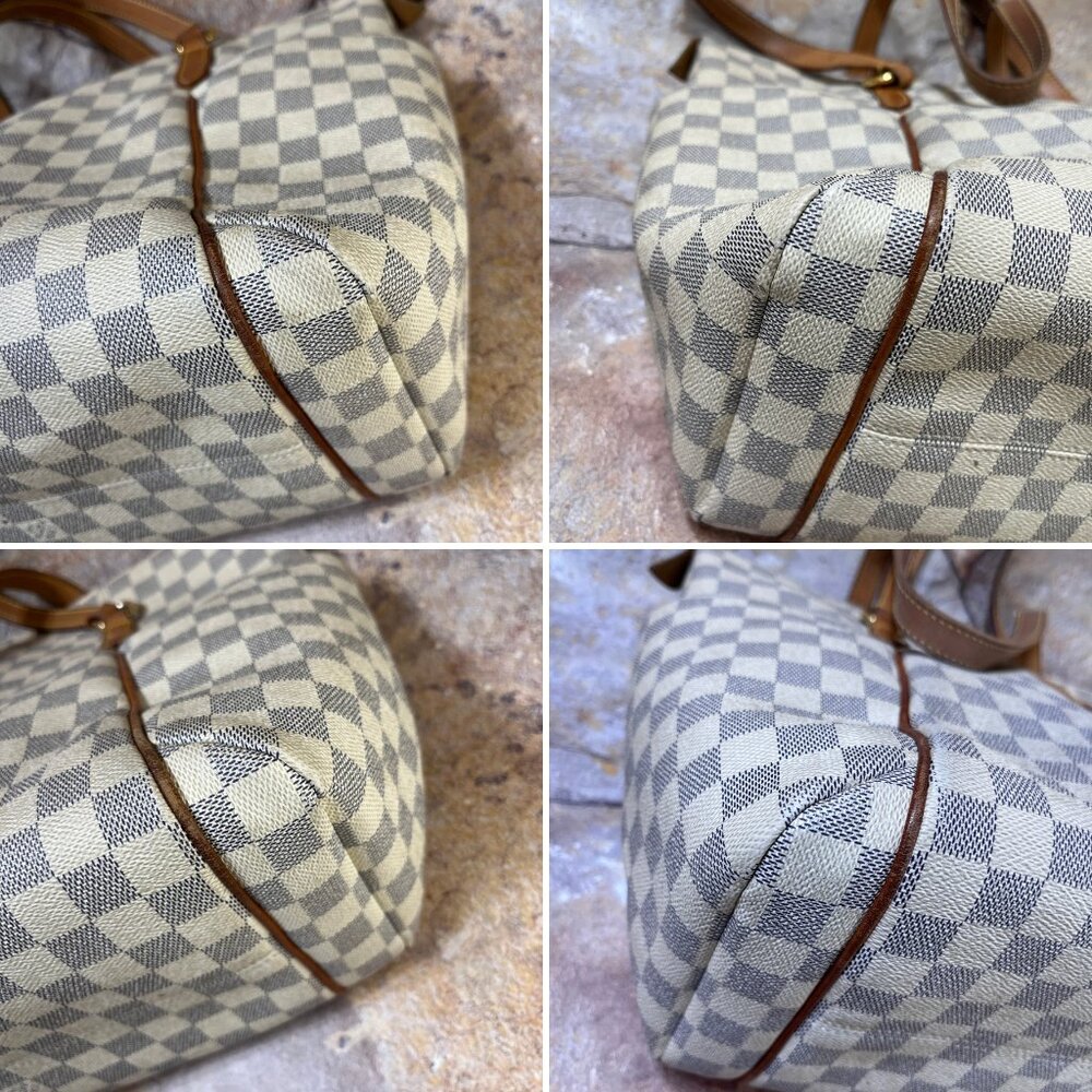 Louis Vuitton Totally MM Tote Bag Canvas Damier Azur Shoulder Bag - Picture 6 of 14
